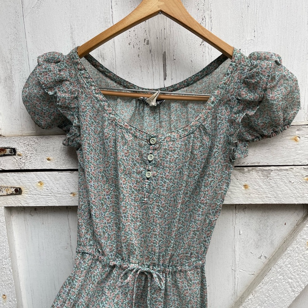 70s Vintage made in USA prairie midi dress - Picture 4 of 5